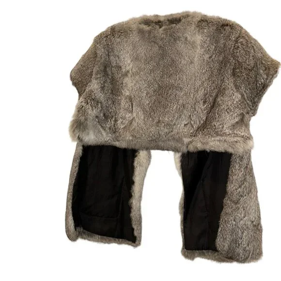Opening Ceremoney dove gray real rabbit fur capelet shrug WEDDING XS ASN… - Picture 3 of 5